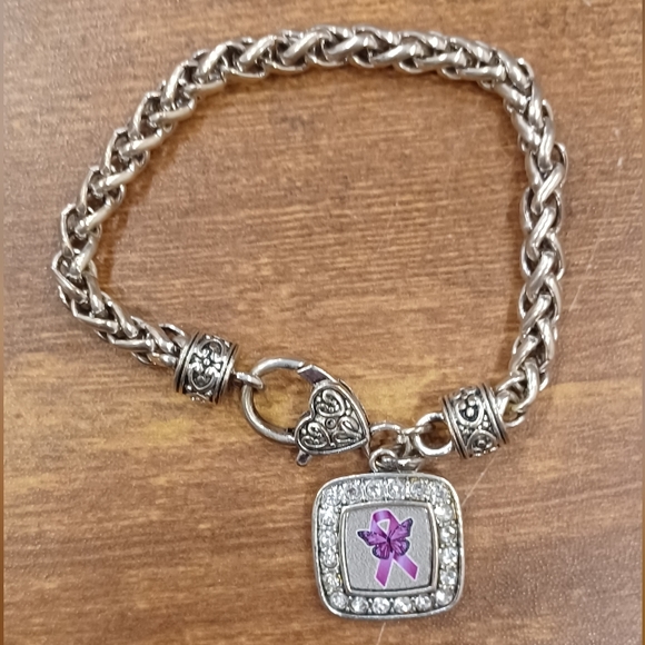 Domestic Violence Awareness Clamp Bracelet - Picture 2 of 2
